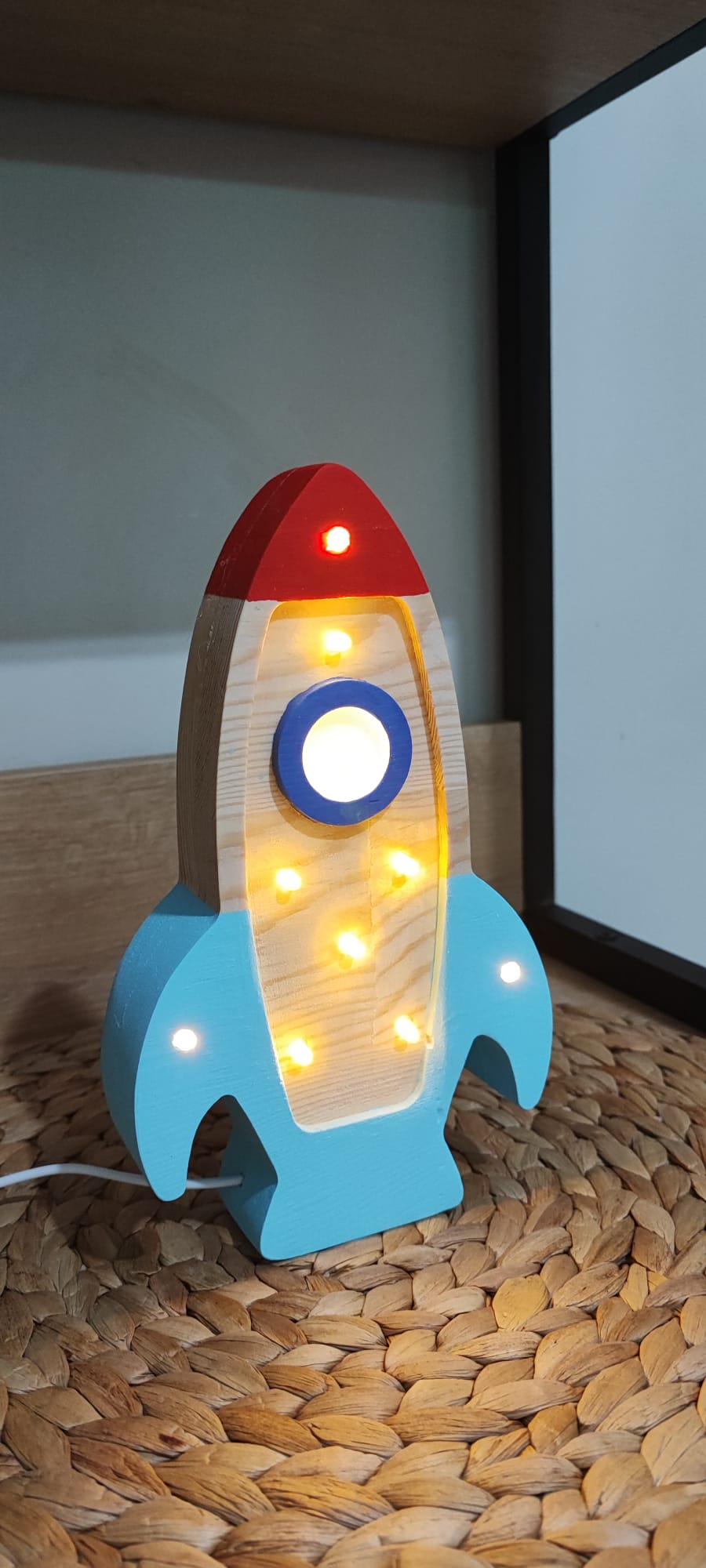 Roket Led Ahşap Lamba