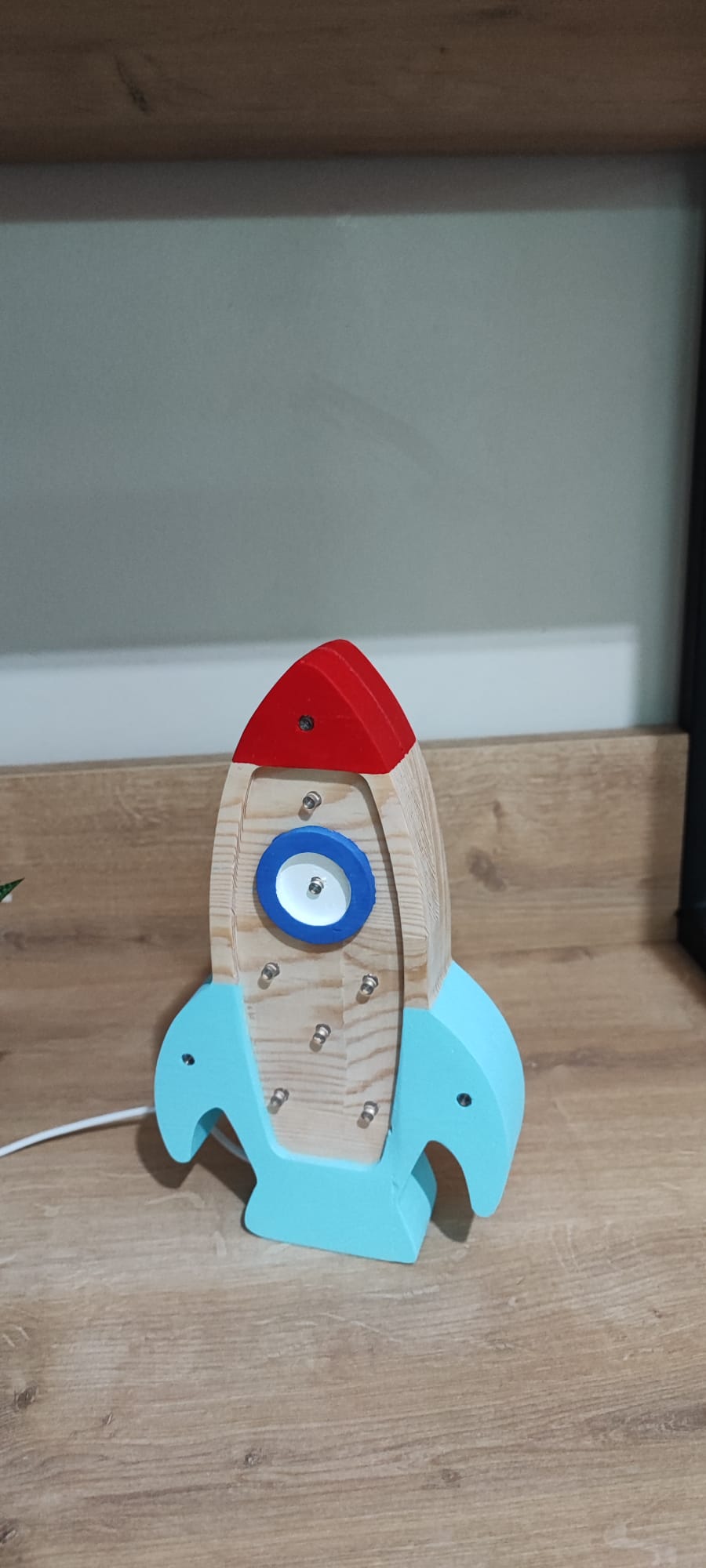 Roket Led Ahşap Lamba